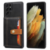 For Samsung Galaxy S25 Ultra 5G Calfskin Card Slot TPU Hybrid PU Phone Case(Black)
