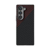 For Samsung Galaxy Z Fold6 5G ABEEL C Carbon Fiber Series 6D Micro Relief MagSafe Phone Case(Black Red)