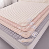 Soft And Breathable Soybean Cotton Thickened Non-Slip Mattress Pad, Size: 200x220cm(Square-Khaki)