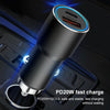 ACC-198 PD 20W + QC3.0 38W Dual Ports Metal Car Charger (Grey)