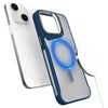 For iPhone 14 / 13 Metal Bracket MagSafe Magnetic Phone Case(Blue)