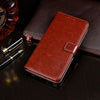 For Wiko Y50 idewei Crazy Horse Texture Horizontal Flip Leather Case with Holder & Card Slots & Wallet(Brown)