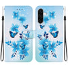 For Samsung Galaxy A26 5G Crystal Texture Colored Drawing Leather Phone Case(Blue Butterflies)