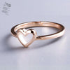 Fashion Heart Shaped Wedding Ring for Woman Rose Gold(9)