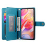 For Samsung Galaxy A26 5G Nine Card-slot Zipper Wallet Bag Leather Phone Case(Blue)