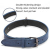 JINMAOHOU Dogs Double-Layer Leather Collar, Specification: L 59x3.2cm(Black)