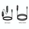 12V/24V Car Refrigerator Cable B Suffix Cigarette Lighter Plug Power Cord, Length: 3m With Switch