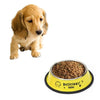 Anti-Slip Stainless Steel Pet Bowl, Yellow, 11cm, Small/Medium Pets