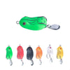 2 PCS HENGJIA Lure Sequins Double Hook Thunder Frog, Specification: 5cm 14g(Red Black Stripes)