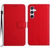 For Samsung Galaxy A56 5G Rhombic Grid Texture Leather Phone Case(Red)