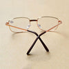Full Metal Frame Resin Lenses Presbyopic Glasses Reading Glasses +1.50D(Gold)
