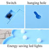 Switch Style Cloud Shape LED Night Warm Bedside Lamp Table Light Bedroom Study Room Night Light(White)