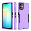 For Samsung Galaxy A06 4G Magnetic PC Hybrid TPU Phone Case(Purple+Black)
