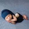 Newborn Photography Clothing Baby Photography Fur Ball Knitted Long Tail Hat(Yellow)