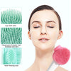 Hand-Held Silicone Cleansing Brush And Mask Brush Green White Double-head Fish Tail