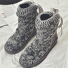 A1 Autumn and Winter Knitted Wool Fleece Thickened Non-slip Boots, Size: 40(Grey)