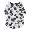Dog Print Pet Beach Shirt, White, L (35cm Neck, 48cm Chest)