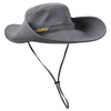 OZERO Summer Sun Shade Sunscreen Hat Outdoor Camping Breathable Large Brim Fisherman Hat, Color: 0063 Gray