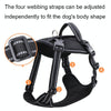 Reflective Dog Vest Leash L, Black - Padded Chest Harness Lead