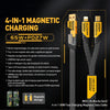 WK WDC-26 1.2m 65W USB / Type-C to Type-C / 8 Pin Magnetic Fast Charging Data Cable(Yellow)
