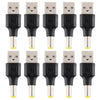 10 PCS 5.5 x 2.5mm Male to USB 2.0 Male DC Power Plug Connector