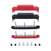 M6 3-post 10-way RV Yacht Short-circuit Proof Base DC Busbar, Color: Red+Black 1pair