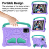 For Samsung Galaxy Tab S7 Boxing Series Kickstand EVA Shockproof Tablet Case with Shoulder Strap(Purple Mint)