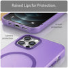 For iPhone 12 Pro MagSafe Frosted Translucent TPU + PC Full Coverage Phone Case(Dark Purple)