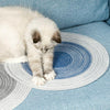 Ramie Cat Scratching Mat - Grey - 36x36cm - Durable & Handwoven