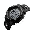 SKMEI 1258 Multifunctional Outdoor Sports Noctilucent Waterproof Wrist Watch, Size: S(Black)