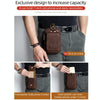 BULL CAPTAIN 028 Multi-Function Cattle Leather Waist Bag Magnetic Buckle Mobile Phone Belt Bag(Yellow Brown)