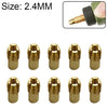 10 PCS Three-claw Copper Clamp Nut for Electric Mill FittingsBore diameter: 2.4mm