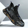1927A Summer Hollow Flying Knit Breathable Sports Shoes Men Casual Shoes, Size: 42(Black)