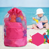 Double Shoulder Mesh Backpack Toy Storage Beach Bag For Children(Blue)