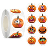 500pcs/ Roll 25mm Halloween Party Favors Label Stickers DIY Decorative Labels Cute Smile Pumpkin Seal Stickers