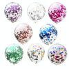 10 PCS 12 Inch Confetti Balloons Wedding Decoration Happy Birthday Party Latex Balloon(Blue)