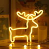 Christmas Decoration Neon Lights Wall-Mounted Ornaments, Spec: Elk-Warm Light