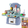 24 In 1 Childre Mini Kitchen Toys Girls Simulation Play House Cooking Kitchen Set, Model: With18pcs Burgers Blue