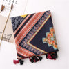 180 X 85cm  Women Cotton And Linen Scarf Retro Splicing Bohemian Printed Silk Shawl SL2003-012
