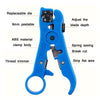 Electrician Multifunctional Coaxial Cable Stripper(Blue PE Bag)