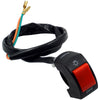 5 PCS Motorcycle Handlebar Tap Switch LED Headlight Break Extinguishing Fire Double Flash Switch(Black Button)