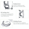 S925 Sterling Silver Simple Hollow Chain Women Earrings