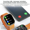 ZGA W02 2.02 inch Screen Seconds Hand BT Call Smart Watch, Support Heart Rate / AI Voice Assistant / Sedentary Reminder(Orange)