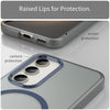 For Samsung Galaxy S23 5G MagSafe Frosted Translucent TPU + PC Full Coverage Phone Case(Dark Blue)