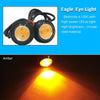 10pcs 23mm 1.5W DC12V Motorcycle Eagle Eye Light Double Lens Strobe Light(Yellow Light)