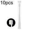 10pcs Nano Silk Soft Bristle Independent Packing Portable Couple Toothbrush, Spec: White Flat-head