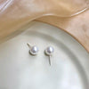 Temperament Ladies Light Luxury Pearl Double Layer Earrings Diamond Earrings, Specification:EH1485