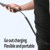 Type-C to 8 Pin Elbow Spring Charging Data Cable, Length: 1.5m(Black)