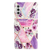 For Samsung Galaxy A26 5G Colored Drawing Leather Phone Case(Purple Marble)