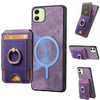 For Samsung Galaxy A05 Retro Splitable Magnetic Stand Card Bag Leather Phone Case(Purple)